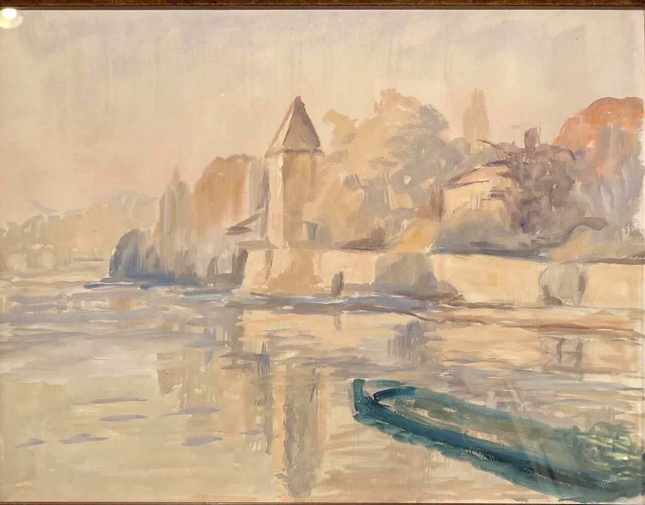 Old painting, edge of the Saône, XX century