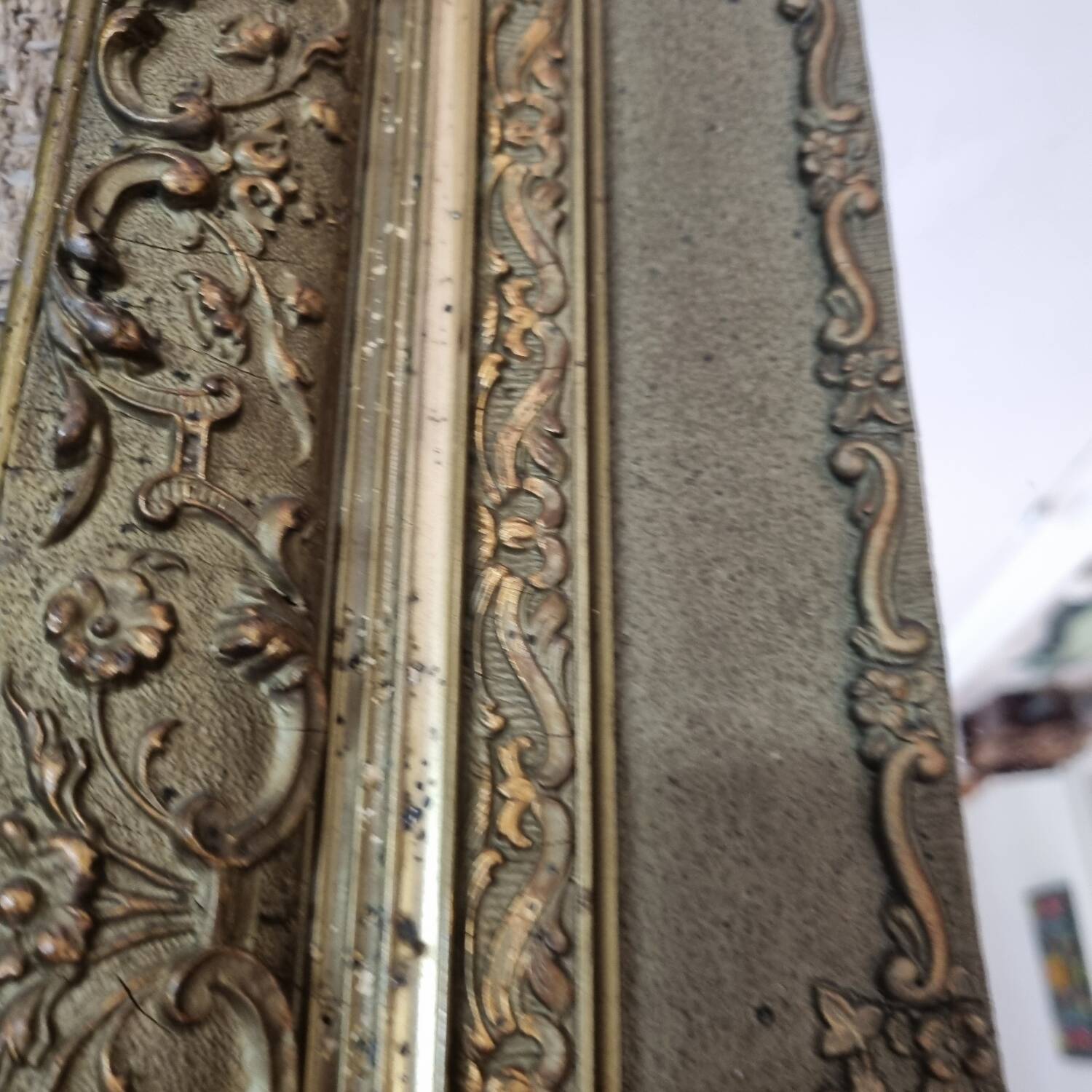 Giltwood mirror gilded wood late 19th century (66×55cm)