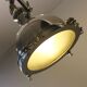 Nickel pendant light, industrial style