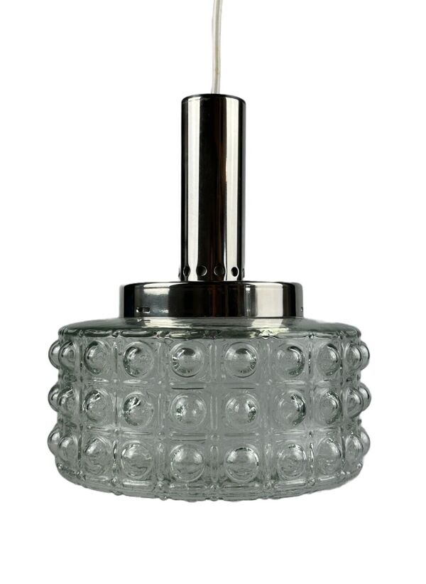 Suspension bulle chrome verre spage age