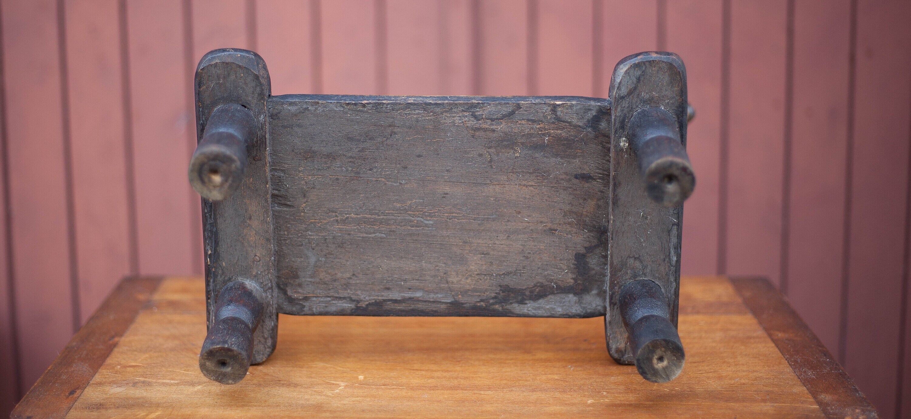 African chair in brutalist wood, vintage wood chair, Baoulé chair from Ivory Coast, decoration