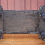 African chair in brutalist wood, vintage wood chair, Baoulé chair from Ivory Coast, decoration