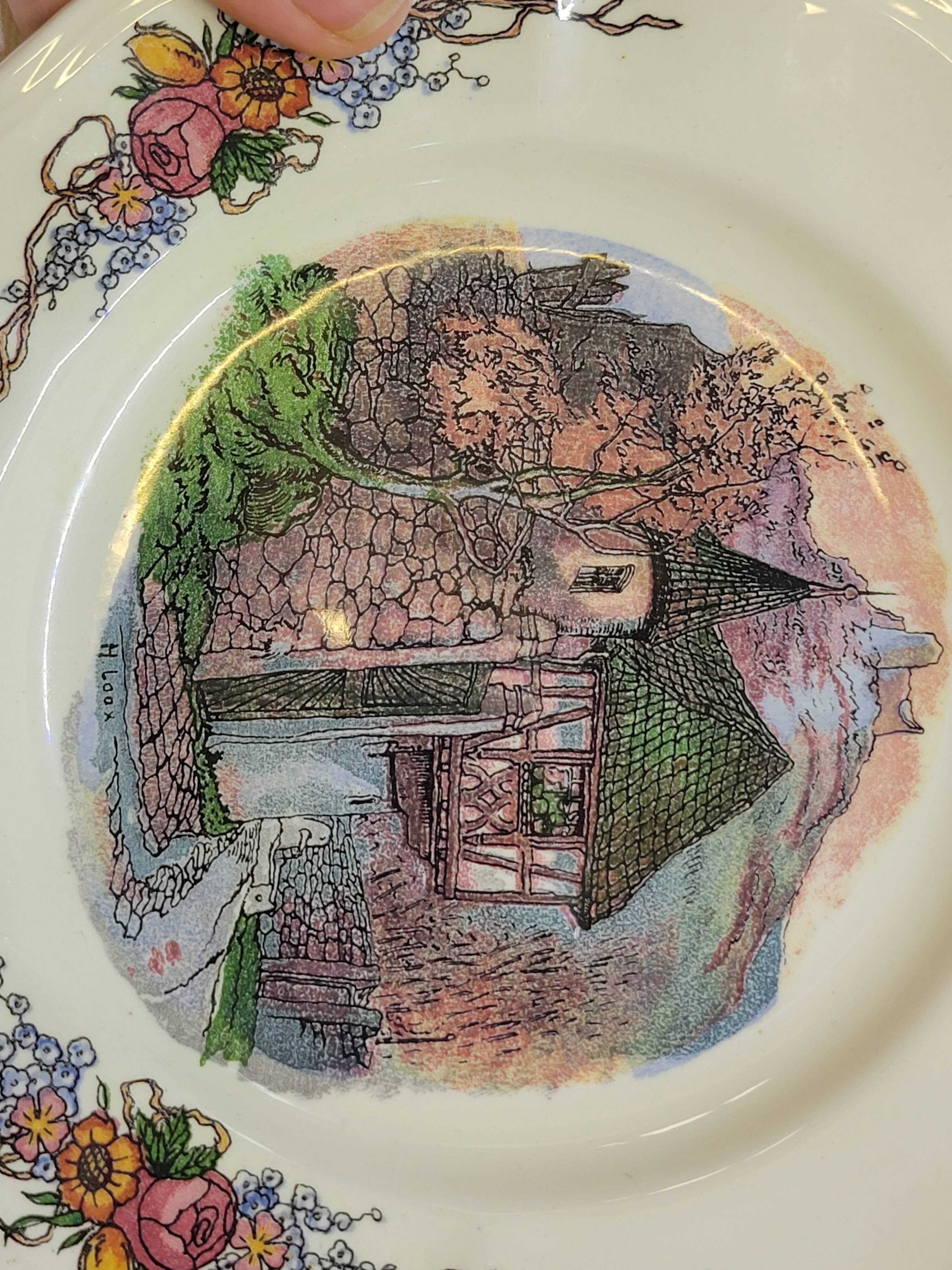 6 Small Dinner Plates Diameter 21 Cm Sarreguemines Obernai Loux