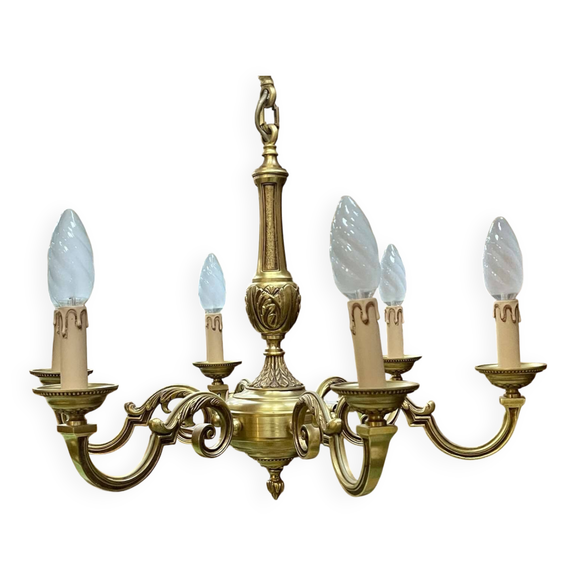 6-light bronze chandelier