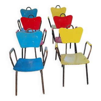 Suite of the 6 armchairs 50s
