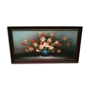 Peinture Vase de roses