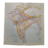 a geographical map from Atlas Quillet year 1925 map: political India