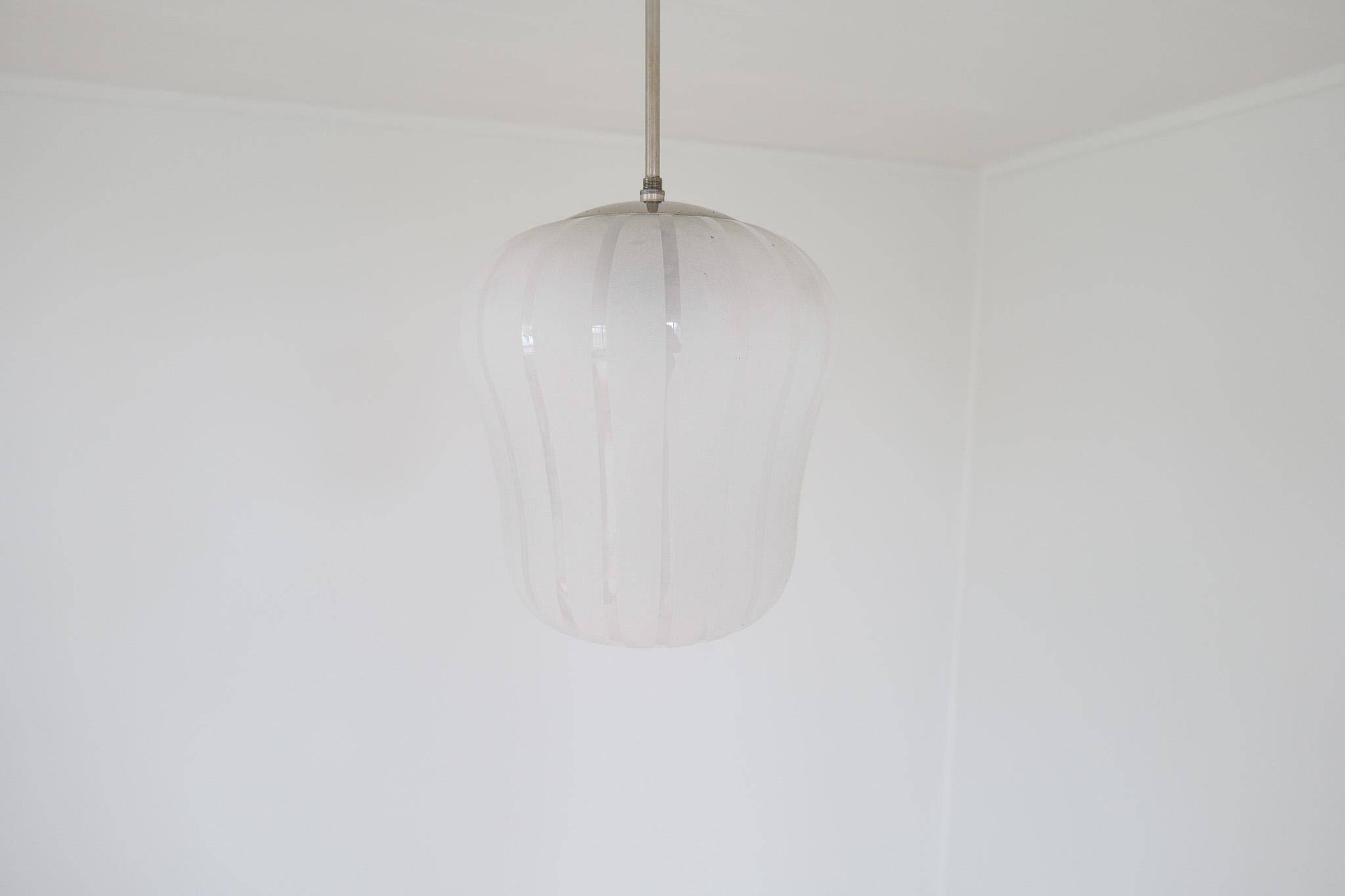 Art Deco Modern Suspension Swedish Böhlmakrs Harald Notini Sweden 1940s