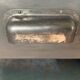 Old Industrial workshop furniture with 1 door 1 drawer in patinated iron