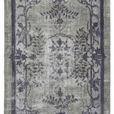 Hand-Knotted Hi-Low Pile Oriental 1970s 204 cm x 320 cm Grey Rug
