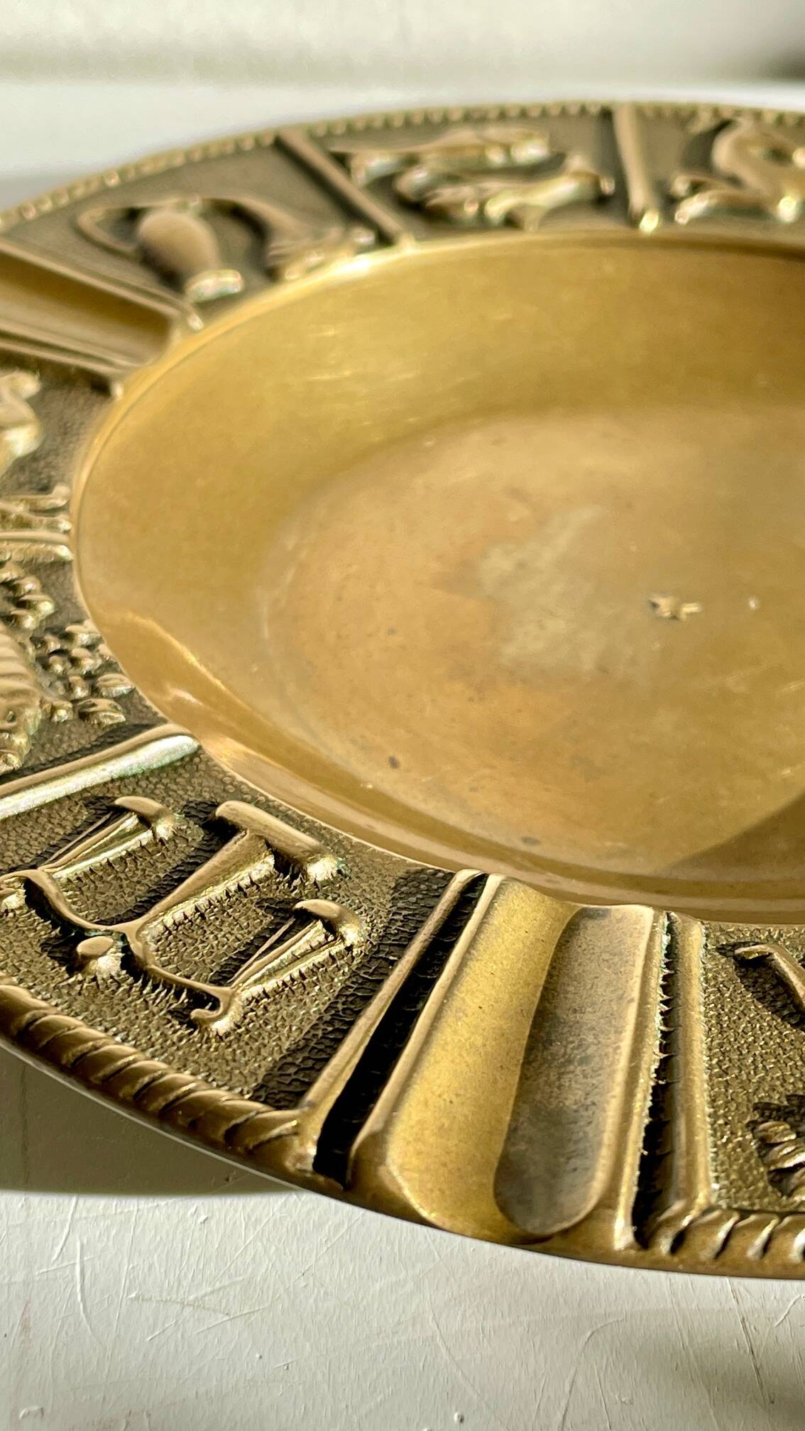 CENDRIER Signes du Zodiaque BRONZE Vintage