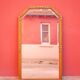 Beveled Art Deco mirror 129x75cm