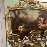Antique trumeau mirror with putti decoration