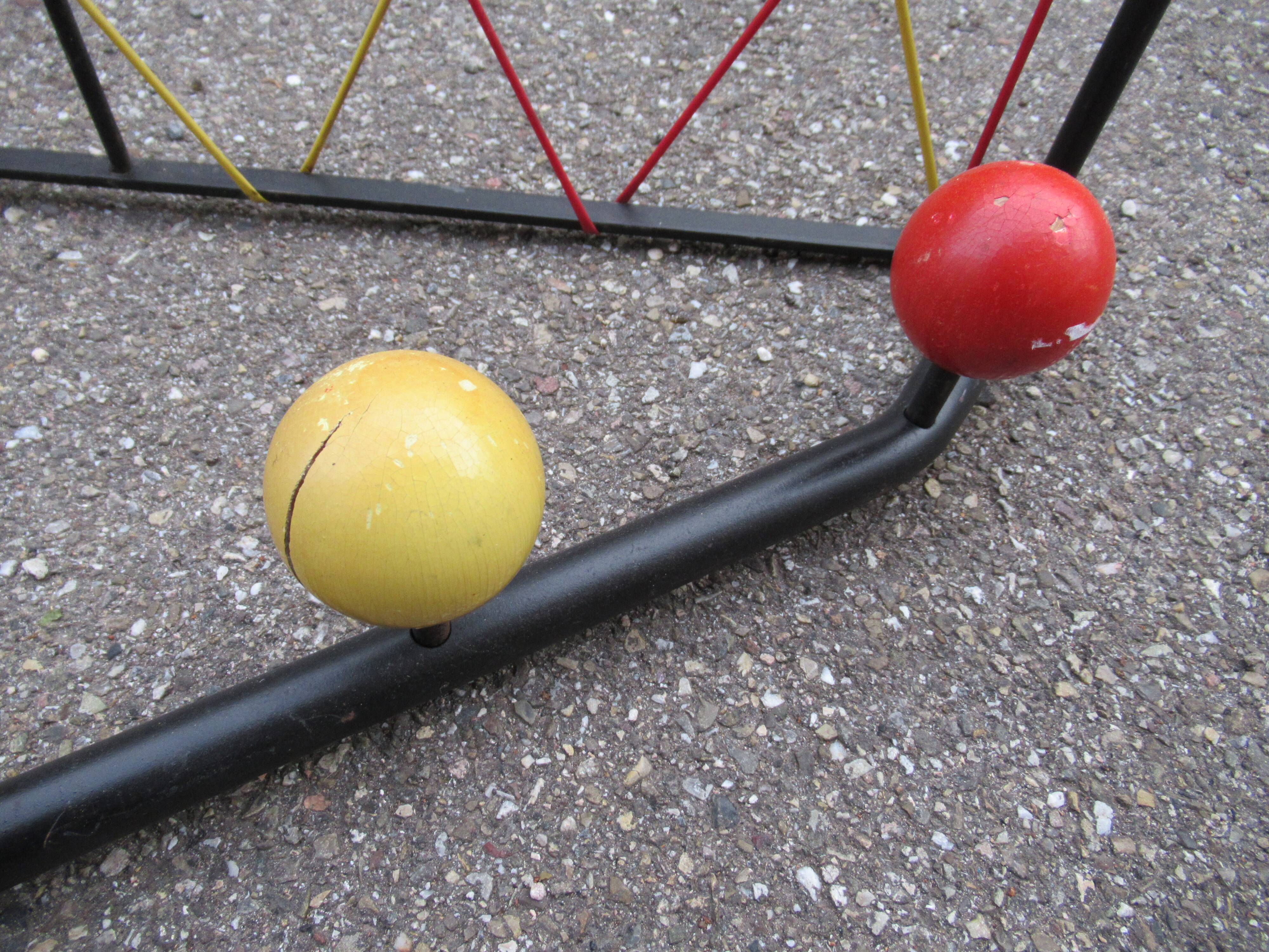 Door coat vintage ball scoubidou years 50