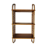 Vintage rattan wall shelf