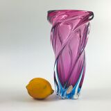 Mid-century twisted Murano glass vase