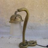 Oriental bronze snake lamp
