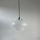 Pair of antique opaline pendant lights 24 cm vintage