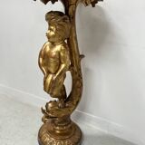 19th century gilded carved wooden presentation column