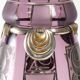 Argyl vase - purple glass and silver metal - period: art deco - twentieth century