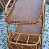 Bamboo serving cart