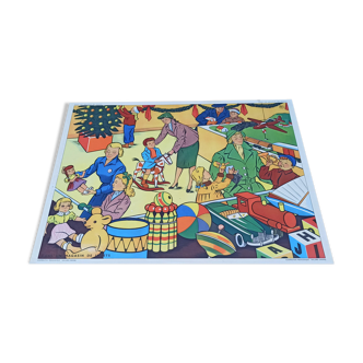School poster two/back 76 x 56 - reading sheet: toy store / fire fire