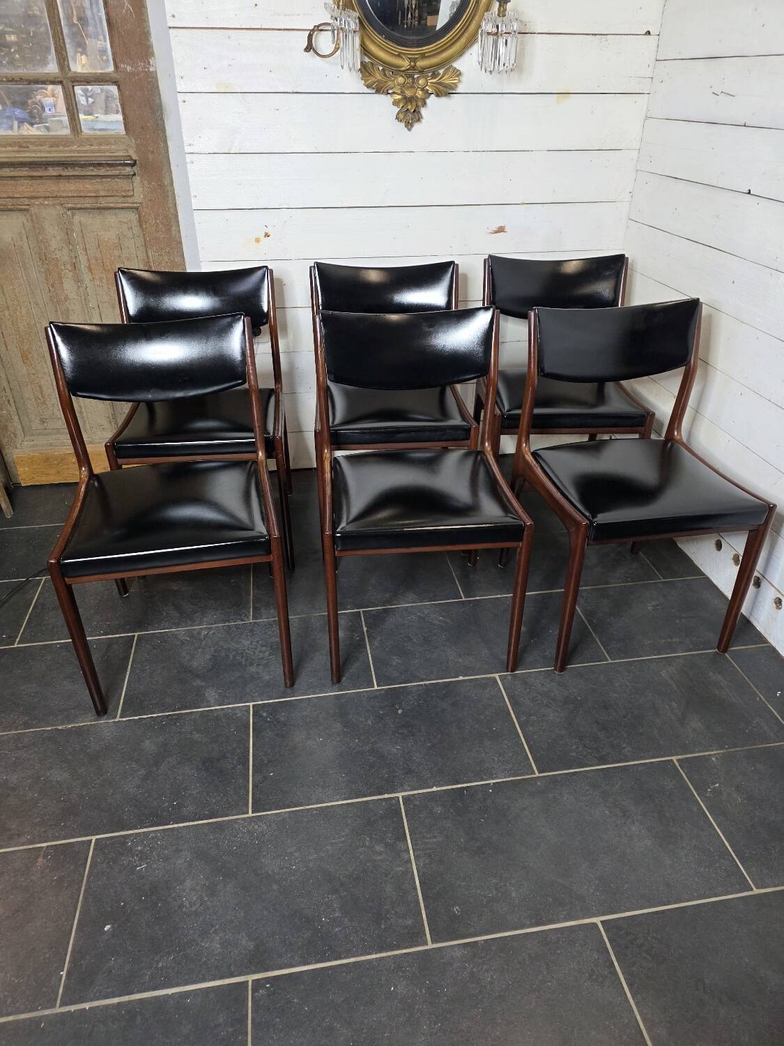 6 vintage rosewood chairs from the 60s