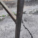 Console, cache radiateur en fer forgé et marbre, meuble d'appui