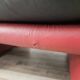 Red and black leather armchair by Nicoletti Salotti