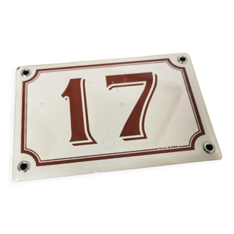 Enamelled house number