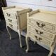 Pair of Louis XV style bedside tables with patina