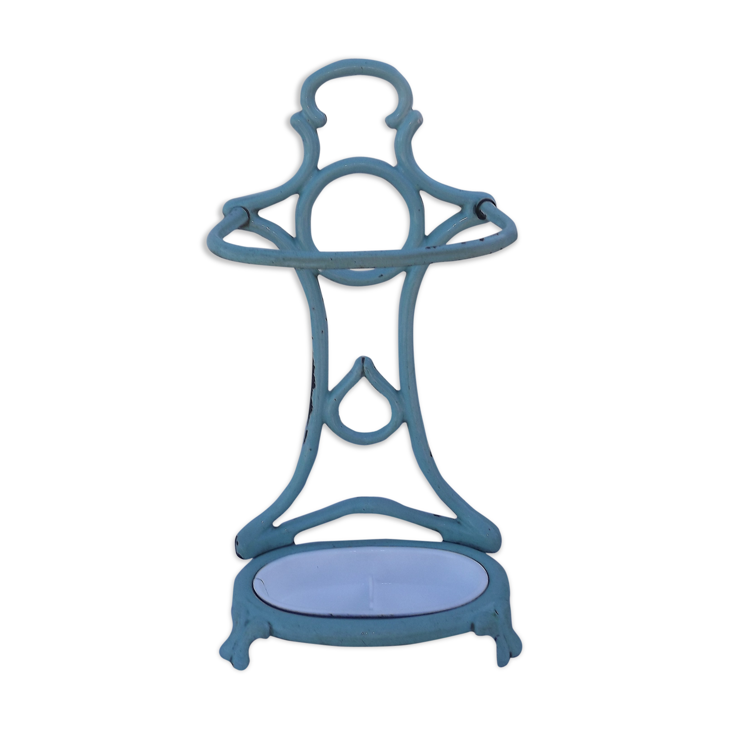 Umbrella door in enamelled Fonte