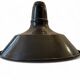 Large industrial lampshade in black enameled sheet metal, vintage 1950 N1