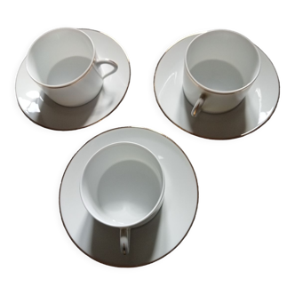 Set of 3 Limoges cups