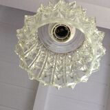 Structured glass bell lamp / vintage 60s / 70s
