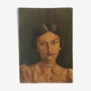 Portrait oil girl