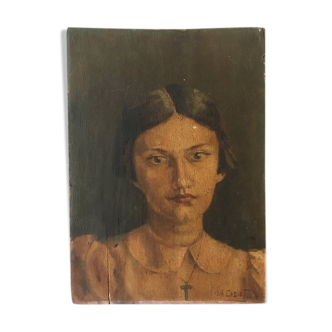 Portrait oil girl