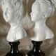 Plaster busts of Theodore Brongniard's children