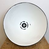 Large Dark Grey Enamel Industrial Factory Lamp from Elektrosvit, 1960s