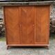 Vintage wardrobe compass feet with 3 sliding oak doors.