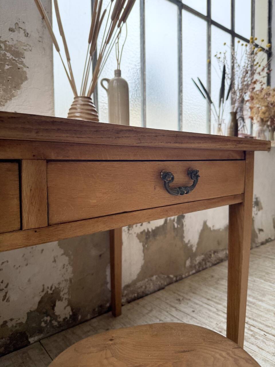 Oak veneer desk 1950