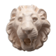 Lion's head in painted plaster