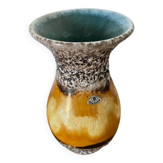 Ancien Vase Keramik Céramique Multicolore West Germany Décoration Vintage