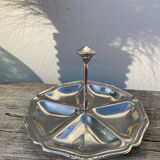 Guy Degrenne silver-plated metal compartmented serving platter