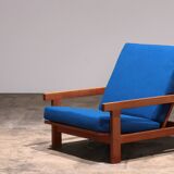 Hans J Wegner GE421 Getama Fauteuil relax en chêne avec dossier réglable