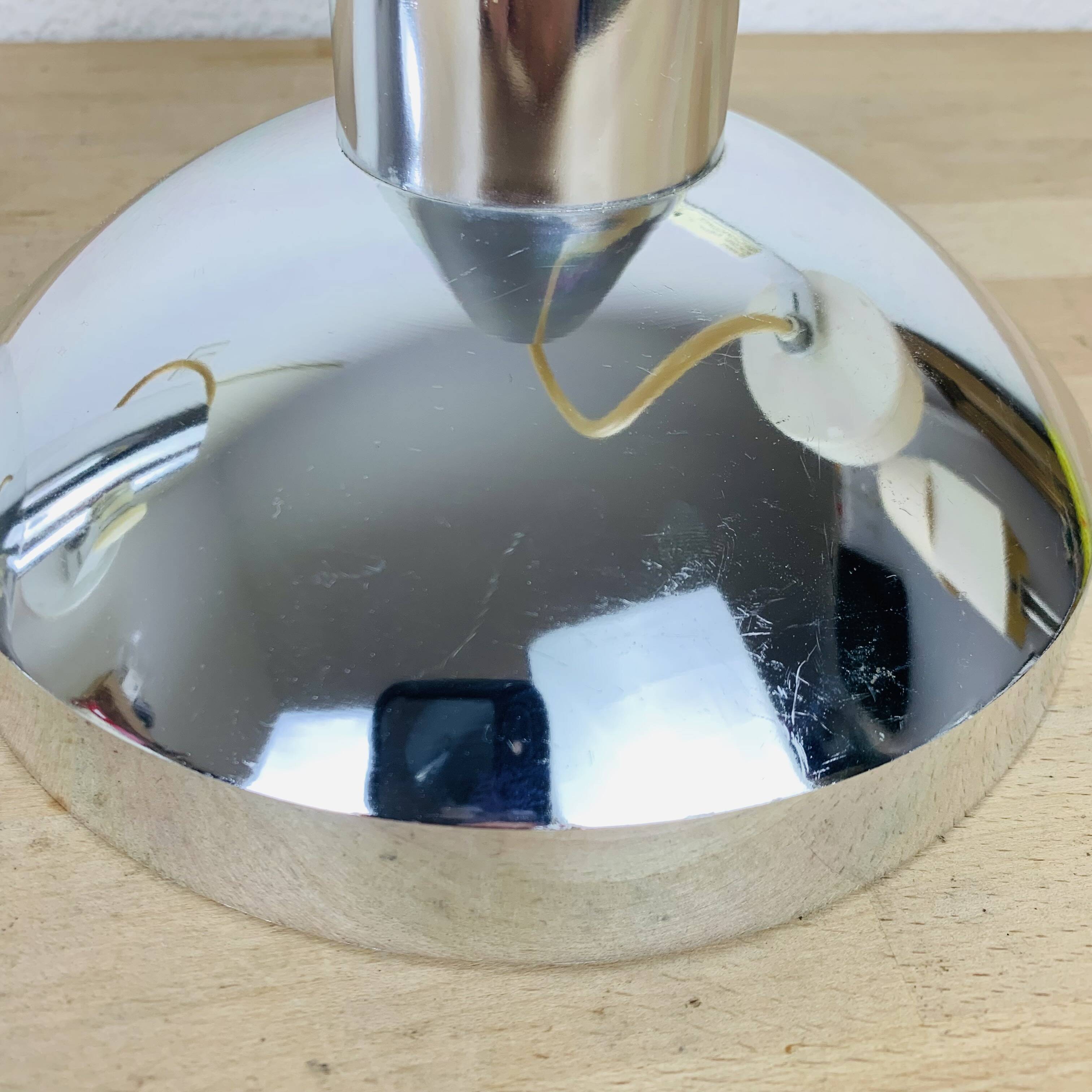 Pair of Concord chrome metal adjustable spotlights from the 70s