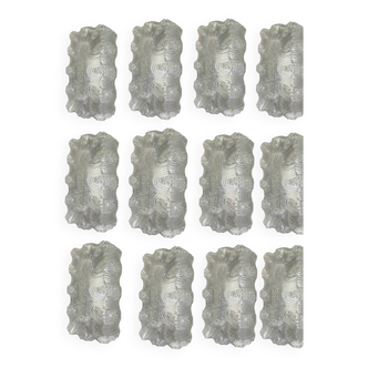 Lot de 12 appliques en cristal par Staff Allemagne années 1970