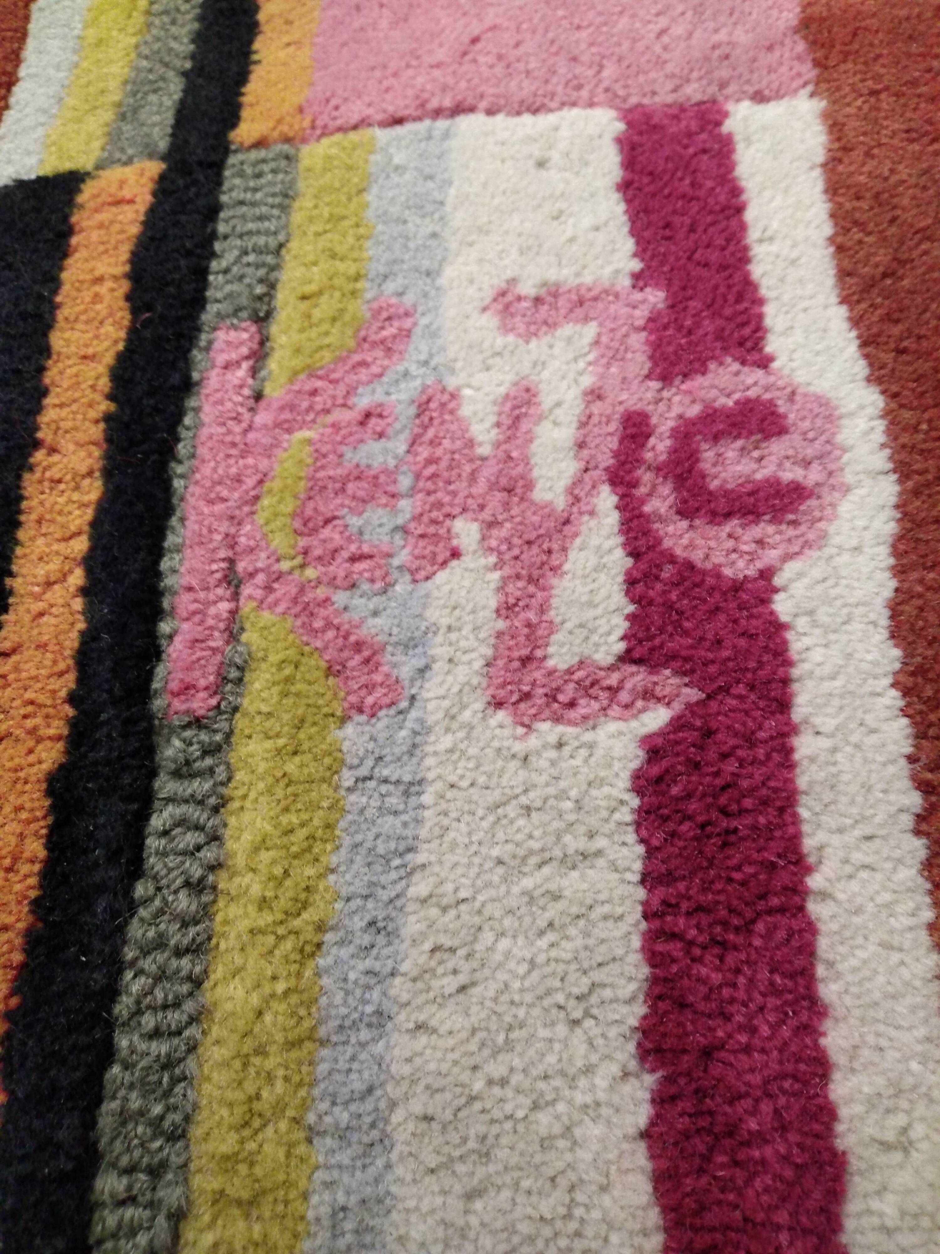 Kenzo rug "red pigalle" vintage