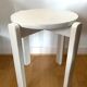 White lacquered stool