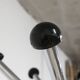 Coat rack with 12 chrome and black plastic hooks, 1960s